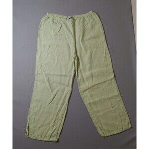 Liz & Jane 100% Linen Pants Womens XL Wide Leg Palazzo Lagenlook Beach Lounge